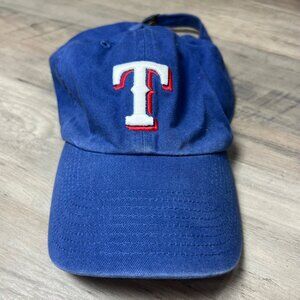 Texas Rangers Blue Adjustable Baseball Cap With Embroidered Logo